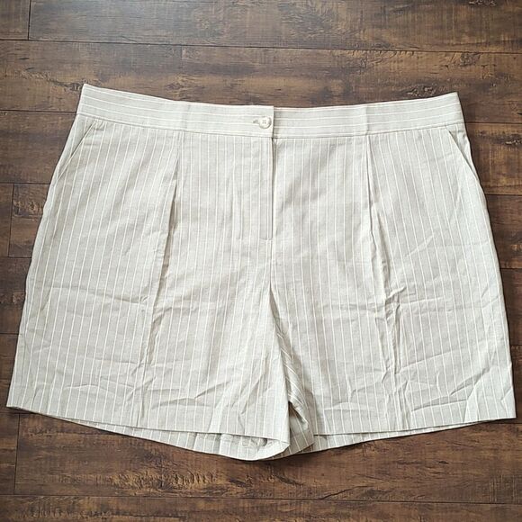 Penningtons New With Tag Size 28 Striped Linen Blend Shorts‎ - Picture 7 of 12